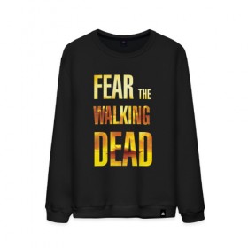 Мужской свитшот хлопок с принтом Fear the walking dead в Тюмени, 100% хлопок |  | Тематика изображения на принте: 
