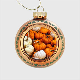 Стеклянный ёлочный шар с принтом тыквы в Тюмени, Стекло | Диаметр: 80 мм | halloween | дача | овощи | октябрь | оранжевый | осень | сентябрь | тыква | хеллуин