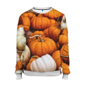 Женский свитшот 3D с принтом тыквы в Тюмени, 100% полиэстер с мягким внутренним слоем | круглый вырез горловины, мягкая резинка на манжетах и поясе, свободная посадка по фигуре | halloween | дача | овощи | октябрь | оранжевый | осень | сентябрь | тыква | хеллуин