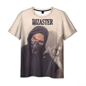 Мужская футболка 3D с принтом Dizaster в Тюмени, 100% полиэфир | прямой крой, круглый вырез горловины, длина до линии бедер | dizaster | king of the dot | oxxxymiron | versus | versus battle | батл рэп | дизастер | окимирон