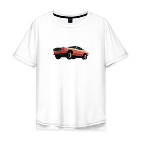 Мужская футболка хлопок Oversize с принтом ford mustang в Тюмени, 100% хлопок | свободный крой, круглый ворот, “спинка” длиннее передней части | Тематика изображения на принте: 