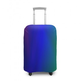 Чехол для чемодана 3D с принтом Цветной градиент в Тюмени, 86% полиэфир, 14% спандекс | двустороннее нанесение принта, прорези для ручек и колес | абстракция | градиент | зеленый | модные | розовый | синий | цвет | цветные | яркие
