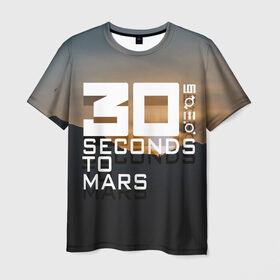 Мужская футболка 3D с принтом 30 StM 2 в Тюмени, 100% полиэфир | прямой крой, круглый вырез горловины, длина до линии бедер | 30 seconds to mars