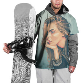 Накидка на куртку 3D с принтом Cara Delevingne 3 в Тюмени, 100% полиэстер |  | Тематика изображения на принте: cara delevingne | кара делевинь