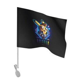 Флаг для автомобиля с принтом Пикачу в Тюмени, 100% полиэстер | Размер: 30*21 см | go | pikachu | pokemon | poket monster | нинтендо | пикачу | покемон | японская поп культура