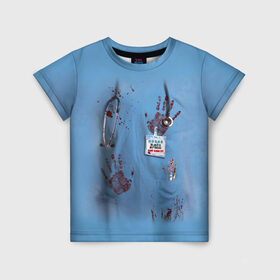 Детская футболка 3D с принтом Костюм врача кровь в Тюмени, 100% гипоаллергенный полиэфир | прямой крой, круглый вырез горловины, длина до линии бедер, чуть спущенное плечо, ткань немного тянется | больница | врач | доктор | клиника | кровь