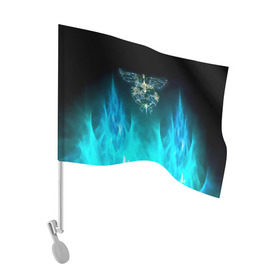 Флаг для автомобиля с принтом Сердце Bon Jovi в Тюмени, 100% полиэстер | Размер: 30*21 см | bon jovi | бон | бон джови | глэм | группа | джови | джон | рок | хард