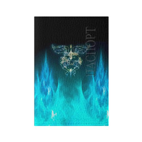 Обложка для паспорта матовая кожа с принтом Сердце Bon Jovi в Тюмени, натуральная матовая кожа | размер 19,3 х 13,7 см; прозрачные пластиковые крепления | Тематика изображения на принте: bon jovi | бон | бон джови | глэм | группа | джови | джон | рок | хард