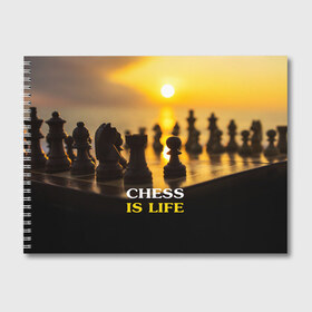 Альбом для рисования с принтом Шахматы - это жизнь в Тюмени, 100% бумага
 | матовая бумага, плотность 200 мг. | chess | game | sport | гроссмейстер | закат | игра | интеллект | солнце | спорт | фигура | шахматист | шахматы
