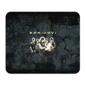Коврик прямоугольный с принтом Группа Bon Jovi в Тюмени, натуральный каучук | размер 230 х 185 мм; запечатка лицевой стороны | Тематика изображения на принте: bon jovi | бон | бон джови | глэм | группа | джови | джон | рок | хард