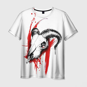 Мужская футболка 3D с принтом Череп треш полька в Тюмени, 100% полиэфир | прямой крой, круглый вырез горловины, длина до линии бедер | рок | тату | треш полька | череп