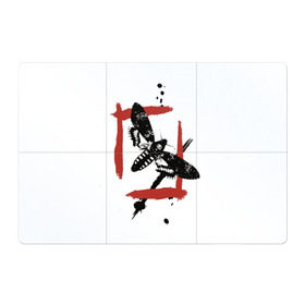 Магнитный плакат 3Х2 с принтом Бабочка Треш полька в Тюмени, Полимерный материал с магнитным слоем | 6 деталей размером 9*9 см | Тематика изображения на принте: 