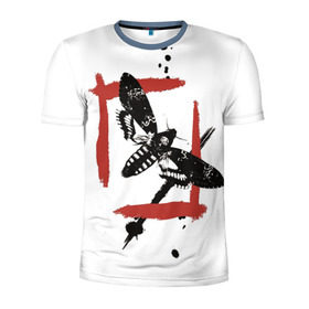 Мужская футболка 3D спортивная с принтом Бабочка Треш полька в Тюмени, 100% полиэстер с улучшенными характеристиками | приталенный силуэт, круглая горловина, широкие плечи, сужается к линии бедра | 