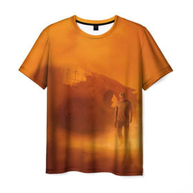 Мужская футболка 3D с принтом Бегущий по лезвию в Тюмени, 100% полиэфир | прямой крой, круглый вырез горловины, длина до линии бедер | 2049 | blade runner | cyberpunk | андроид | бегущий по лезвию | кей | киберпанк | репликант | рик декарт