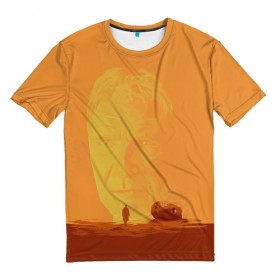 Мужская футболка 3D с принтом Бегущий по лезвию в Тюмени, 100% полиэфир | прямой крой, круглый вырез горловины, длина до линии бедер | 2049 | blade runner | cyberpunk | андроид | бегущий по лезвию | кей | киберпанк | репликант | рик декарт