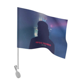 Флаг для автомобиля с принтом Бегущий по лезвию в Тюмени, 100% полиэстер | Размер: 30*21 см | 2049 | blade runner | cyberpunk | андроид | бегущий по лезвию | кей | киберпанк | репликант | рик декарт