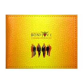 Обложка для студенческого билета с принтом Группа Bon Jovi в Тюмени, натуральная кожа | Размер: 11*8 см; Печать на всей внешней стороне | bon jovi | бон | бон джови | глэм | группа | джови | джон | рок | хард