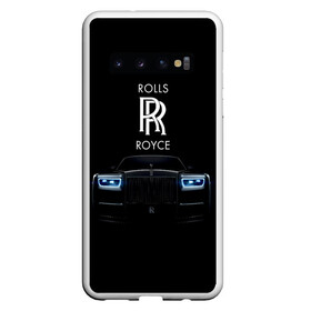 Чехол для Samsung Galaxy S10 с принтом Rolls Royce phantom в Тюмени, Силикон | Область печати: задняя сторона чехла, без боковых панелей | Тематика изображения на принте: luxury | phantom | rich | rolls royce | rr | авто | автомобили | бренд | известные | логотип | машина | надписи | огни | ролс ройс | роскошь | тень | фары | черный