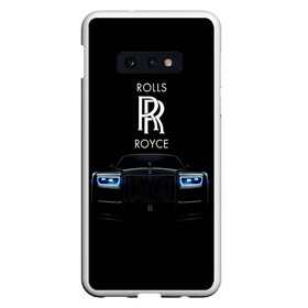 Чехол для Samsung S10E с принтом Rolls Royce phantom в Тюмени, Силикон | Область печати: задняя сторона чехла, без боковых панелей | Тематика изображения на принте: luxury | phantom | rich | rolls royce | rr | авто | автомобили | бренд | известные | логотип | машина | надписи | огни | ролс ройс | роскошь | тень | фары | черный