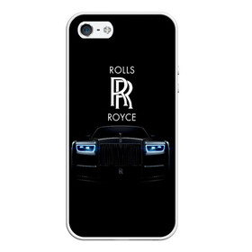 Чехол для iPhone 5/5S матовый с принтом Rolls Royce phantom в Тюмени, Силикон | Область печати: задняя сторона чехла, без боковых панелей | luxury | phantom | rich | rolls royce | rr | авто | автомобили | бренд | известные | логотип | машина | надписи | огни | ролс ройс | роскошь | тень | фары | черный