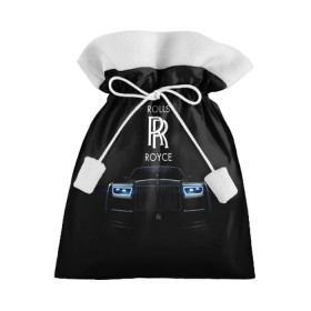 Подарочный 3D мешок с принтом Rolls Royce phantom в Тюмени, 100% полиэстер | Размер: 29*39 см | Тематика изображения на принте: luxury | phantom | rich | rolls royce | rr | авто | автомобили | бренд | известные | логотип | машина | надписи | огни | ролс ройс | роскошь | тень | фары | черный