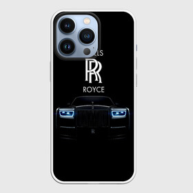 Чехол для iPhone 13 Pro с принтом Rolls Royce phantom в Тюмени,  |  | luxury | phantom | rich | rolls royce | rr | авто | автомобили | бренд | известные | логотип | машина | надписи | огни | ролс ройс | роскошь | тень | фары | черный