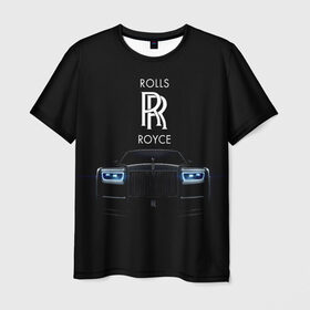 Мужская футболка 3D с принтом Rolls Royce phantom в Тюмени, 100% полиэфир | прямой крой, круглый вырез горловины, длина до линии бедер | luxury | phantom | rich | rolls royce | rr | авто | автомобили | бренд | известные | логотип | машина | надписи | огни | ролс ройс | роскошь | тень | фары | черный