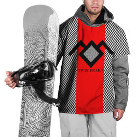 Накидка на куртку 3D с принтом Twin Peaks в Тюмени, 100% полиэстер |  | Тематика изображения на принте: twin peaks | абстракция | арт | зигзаговые | лого | надпись | полосы | сериал | твин пикс | фильмы