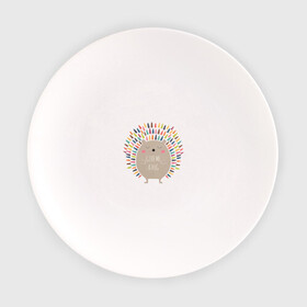 Тарелка с принтом Ёжик в Тюмени, фарфор | диаметр - 210 мм
диаметр для нанесения принта - 120 мм | ежик | кот | котэ | кофе | машина | пончик