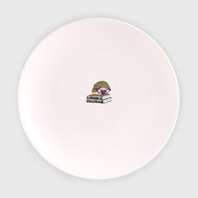 Тарелка с принтом Ёжик в Тюмени, фарфор | диаметр - 210 мм
диаметр для нанесения принта - 120 мм |  ежик