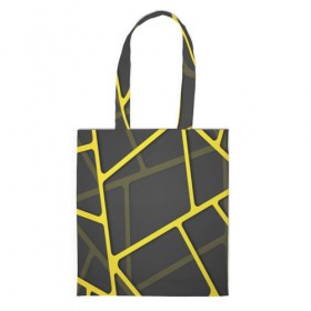 Сумка 3D повседневная с принтом Желтая сетка в Тюмени, 100% полиэстер | Плотность: 200 г/м2; Размер: 34×35 см; Высота лямок: 30 см | yellow | абстракция | желтый | линия.line | сетка