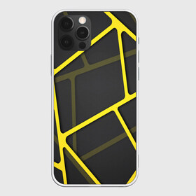 Чехол для iPhone 12 Pro Max с принтом Желтая сетка в Тюмени, Силикон |  | Тематика изображения на принте: yellow | абстракция | желтый | линия.line | сетка