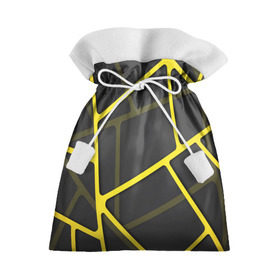 Подарочный 3D мешок с принтом Желтая сетка в Тюмени, 100% полиэстер | Размер: 29*39 см | Тематика изображения на принте: yellow | абстракция | желтый | линия.line | сетка