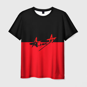 Мужская футболка 3D с принтом Группа Алиса в Тюмени, 100% полиэфир | прямой крой, круглый вырез горловины, длина до линии бедер | алиса | группа | красный | рок | черный