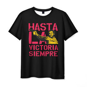 Мужская футболка 3D с принтом Hasta La Victoria Siempre в Тюмени, 100% полиэфир | прямой крой, круглый вырез горловины, длина до линии бедер | che | cuba | guevara | hasta | la victoria | libre | revolution | siempre | ussr | гевара | до полной | куба | о.м.с.к. | победы | революция | свободная | ссср | че