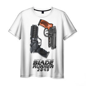 Мужская футболка 3D с принтом Бегущий по лезвию 2049 в Тюмени, 100% полиэфир | прямой крой, круглый вырез горловины, длина до линии бедер | 2049 | blade runner | bladerunner
