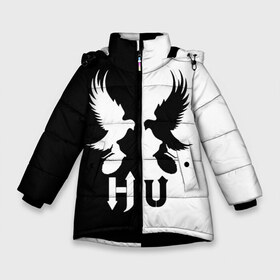 Зимняя куртка для девочек 3D с принтом Черно-белый Hollywood Undead в Тюмени, ткань верха — 100% полиэстер; подклад — 100% полиэстер, утеплитель — 100% полиэстер. | длина ниже бедра, удлиненная спинка, воротник стойка и отстегивающийся капюшон. Есть боковые карманы с листочкой на кнопках, утяжки по низу изделия и внутренний карман на молнии. 

Предусмотрены светоотражающий принт на спинке, радужный светоотражающий элемент на пуллере молнии и на резинке для утяжки. | charlie scene | danny | funny man | hollywood | j dog | johnny 3 tears | undead | альтернативный | андед | голивуд | голливудская | группа | кранккор | метал | нежить | ню | реп | рок | рэп | рэпкор
