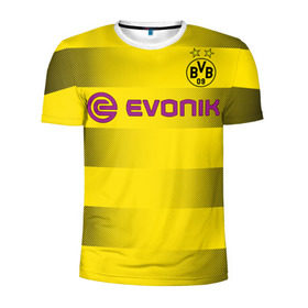 Мужская футболка 3D спортивная с принтом Borussia Dortmund в Тюмени, 100% полиэстер с улучшенными характеристиками | приталенный силуэт, круглая горловина, широкие плечи, сужается к линии бедра | borussia | borussia dortmund | боруссия дортмунд | спорт | футбол