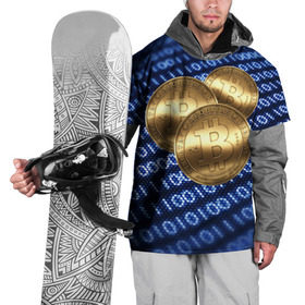 Накидка на куртку 3D с принтом Bitcoin в Тюмени, 100% полиэстер |  | Тематика изображения на принте: bitcoin | блокчейн | криптовалюта