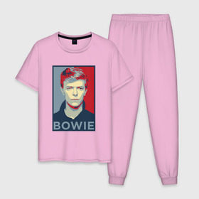 Мужская пижама хлопок с принтом David Bowie в Тюмени, 100% хлопок | брюки и футболка прямого кроя, без карманов, на брюках мягкая резинка на поясе и по низу штанин
 | bowie | david | альтернативный | арт | боуи | глэм | джаз | дэвид | музыка | музыкант | певец | поп | попрок | психоделический | рок | соул | хард | хардрок | экспериментальный | электронная | эмбиент