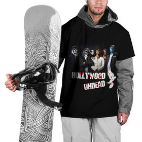 Накидка на куртку 3D с принтом Группа Hollywood Undead в Тюмени, 100% полиэстер |  | charlie scene | danny | funny man | hollywood | j dog | johnny 3 tears | undead | альтернативный | андед | голивуд | голливудская | группа | кранккор | метал | нежить | ню | реп | рок | рэп | рэпкор