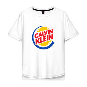 Мужская футболка хлопок Oversize с принтом Модный Бургер в Тюмени, 100% хлопок | свободный крой, круглый ворот, “спинка” длиннее передней части | Тематика изображения на принте: 