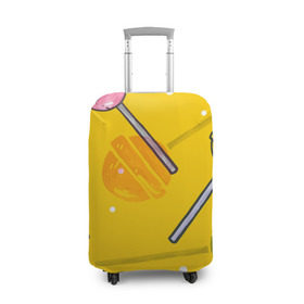 Чехол для чемодана 3D с принтом Чупа-Чупс в Тюмени, 86% полиэфир, 14% спандекс | двустороннее нанесение принта, прорези для ручек и колес | конфеты | леденец | паттерн | сладость | узор | чупа чупс