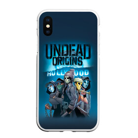 Чехол для iPhone XS Max матовый с принтом Hollywood origins Undead в Тюмени, Силикон | Область печати: задняя сторона чехла, без боковых панелей | Тематика изображения на принте: charlie scene | danny | funny man | hollywood | j dog | johnny 3 tears | undead | альтернативный | андед | голивуд | голливудская | группа | кранккор | метал | нежить | ню | реп | рок | рэп | рэпкор