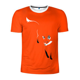 Мужская футболка 3D спортивная с принтом Лисица в Тюмени, 100% полиэстер с улучшенными характеристиками | приталенный силуэт, круглая горловина, широкие плечи, сужается к линии бедра | Тематика изображения на принте: зверь | лис | лиса | лисица | лисонька | рыжая | хищник