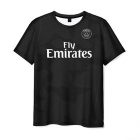 Мужская футболка 3D с принтом Neymar PSG в Тюмени, 100% полиэфир | прямой крой, круглый вырез горловины, длина до линии бедер | alternative. champions | france | league | neymar | psg | альтернативная | выездная | лига | неймар | псж | франция | чемпионов