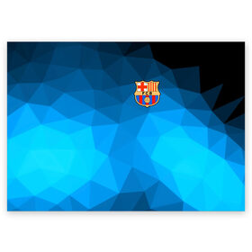 Поздравительная открытка с принтом FC Barcelona polygon 2018 в Тюмени, 100% бумага | плотность бумаги 280 г/м2, матовая, на обратной стороне линовка и место для марки
 | fc barcelona | мяч | спорт | футбол | чеппионат 