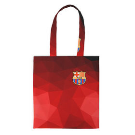 Сумка 3D повседневная с принтом FC Barcelona red polygon 2018 в Тюмени, 100% полиэстер | Плотность: 200 г/м2; Размер: 34×35 см; Высота лямок: 30 см | fc barcelona | мяч | спорт | футбол | чеппионат