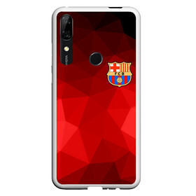 Чехол для Honor P Smart Z с принтом FC Barcelona red polygon 2018 в Тюмени, Силикон | Область печати: задняя сторона чехла, без боковых панелей | fc barcelona | мяч | спорт | футбол | чеппионат