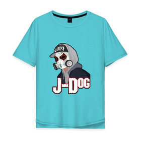Мужская футболка хлопок Oversize с принтом J-Dog из Hollywood Undead в Тюмени, 100% хлопок | свободный крой, круглый ворот, “спинка” длиннее передней части | 